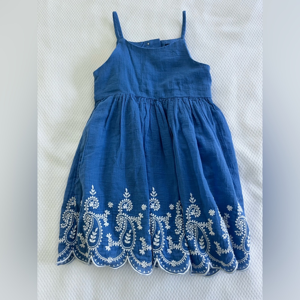 Polo by Ralph Lauren Blue and White Kids Casual Dress